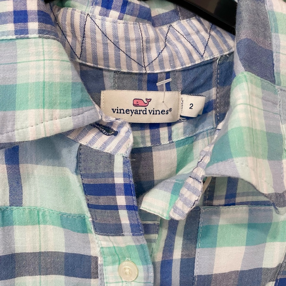 Vineyard Vines Cotton Madras Patchwork Plaid Marg… - image 4
